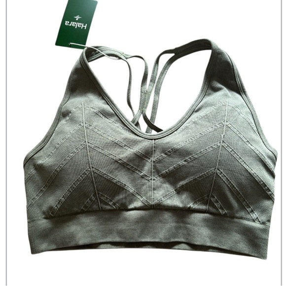 Seamless Flow Low Support Crisscross Backless Washed Yoga Sports Bra NWT - Picture 2 of 3